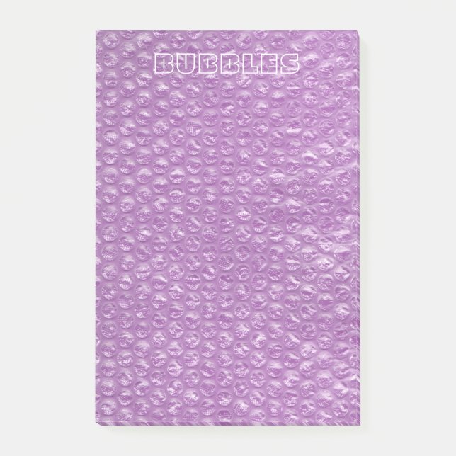 Pastel Lavender Grape Pop Bubble Wrap Purple Post-it Notes (Front)
