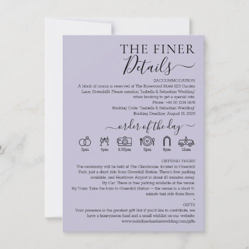 Pastel Lavender Lilac Wedding Finer Details