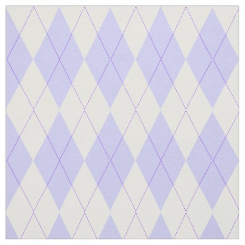Pastel Lavender Plaid Argyle Pattern Fabric