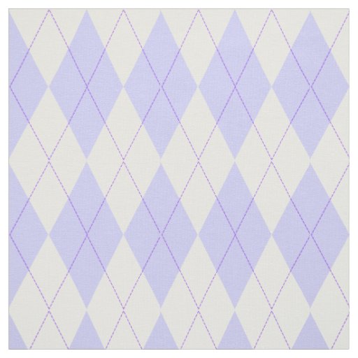 Pastel Lavender Plaid Argyle Pattern Fabric