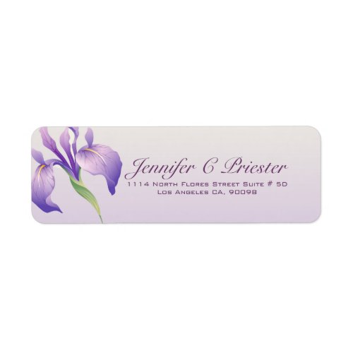 Pastel Lavender Purple Flower Natural Spa Label