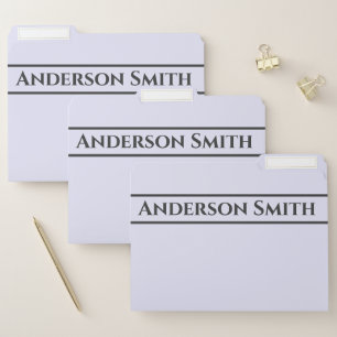 Pastel Lavender Solid Color Minimalist File Folder