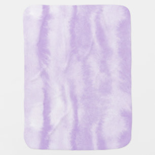 Pastel Lavender Tie-Dye Watercolor Effect Baby Blanket