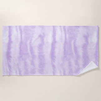 Pastel Lavender Tie-Dye Watercolor Effect Beach Towel