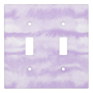 Pastel Lavender Tie-Dye Watercolor Effect Light Switch Cover