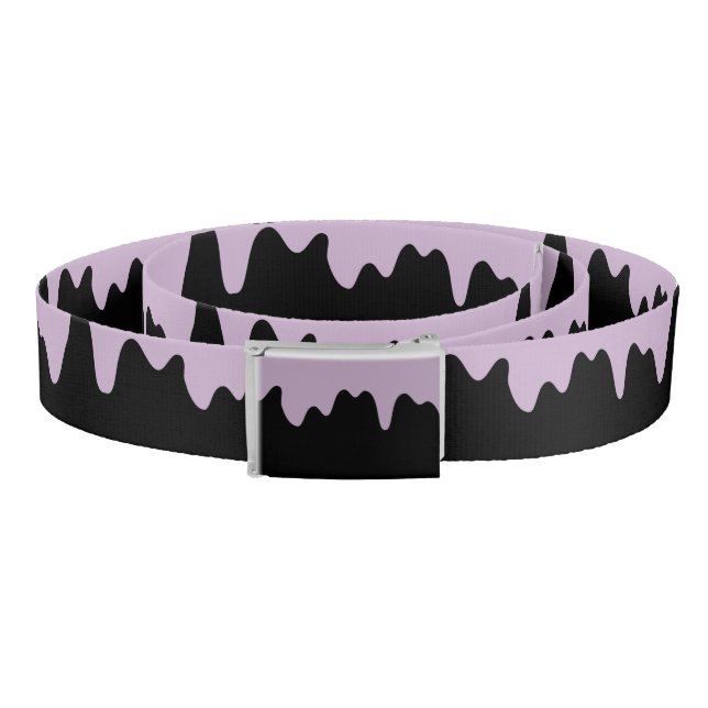 Pastel Lavender Toxic Drip Canvas Belt (Coil)