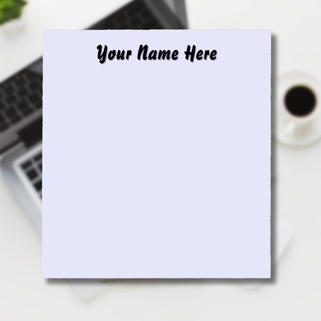 Pastel Lavender Unique Personalized Teacher Gifts Notepad (Creator Uploaded)