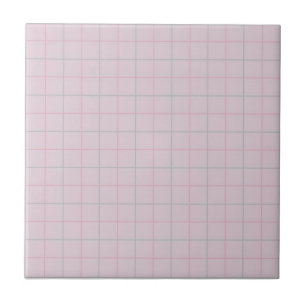 Pastel Lavender with Pink & Sage Green Checkered Ceramic Tile