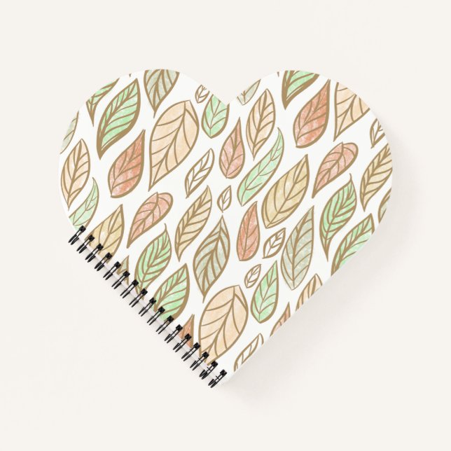 Pastel Leaf Drift  Notebook (Front)