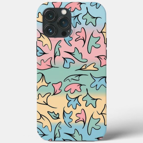 Pastel Leaves Colorful iPhone 13 Pro Max Case