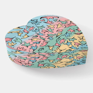 Pastel Leaves Colorful Paperweight