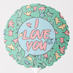 Pastel Leaves Green Balloon
