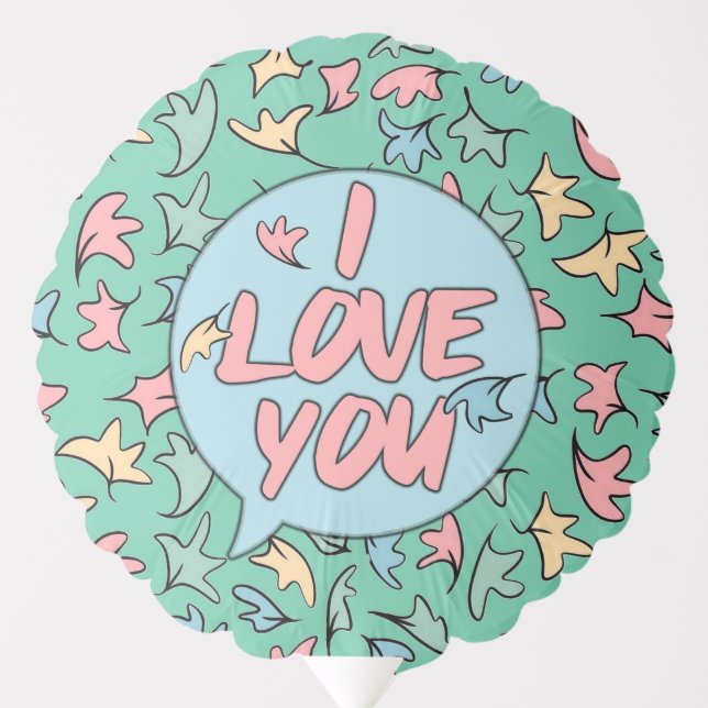 Pastel Leaves Green Balloon (Front)