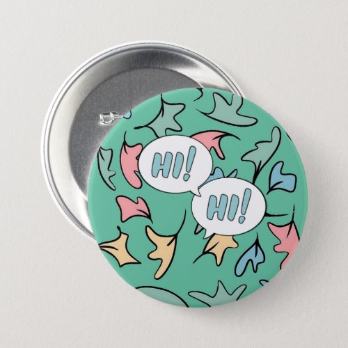 Pastel Leaves Green Button