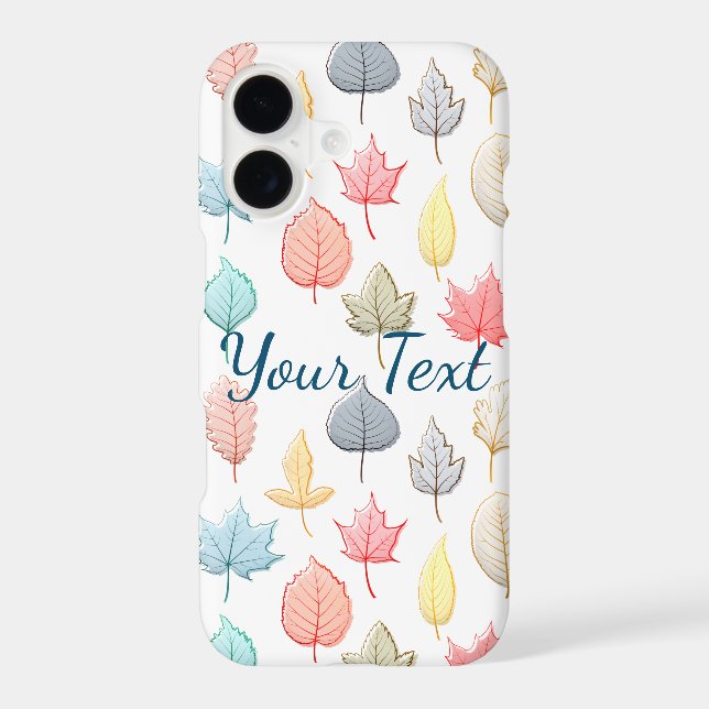 Pastel Leaves Iphone Case (Back)