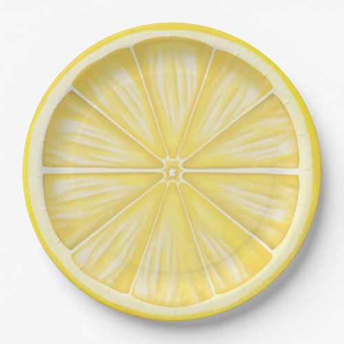 Pastel Lemon Slice Limoncello Party Paper Plates