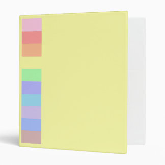 Pastel Lemon Yellow 3 Ring Binder