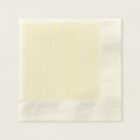 Pastel Lemon Yellow and White Stripes Pale Yellow