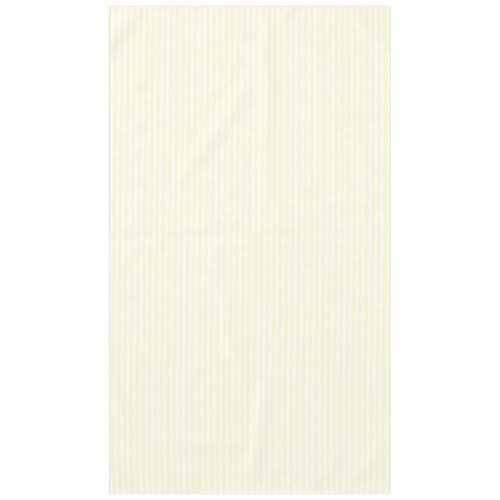 Pastel Lemon Yellow and White Stripes Pale Yellow Tablecloth