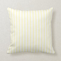 Pastel Lemon Yellow and White Stripes Pale Yellow