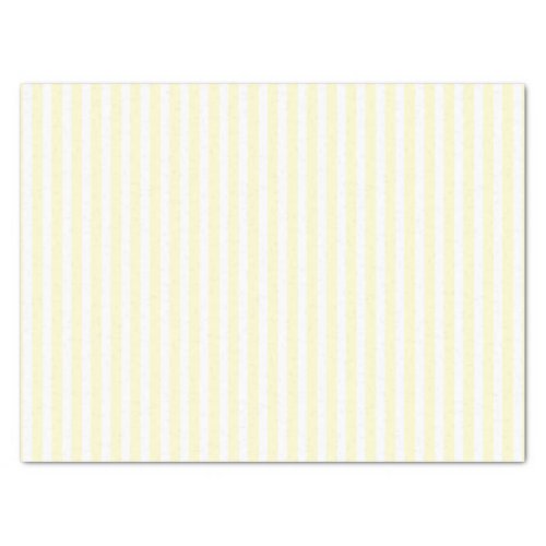Pastel Lemon Yellow and White Stripes Pale Yellow Tissue Paper