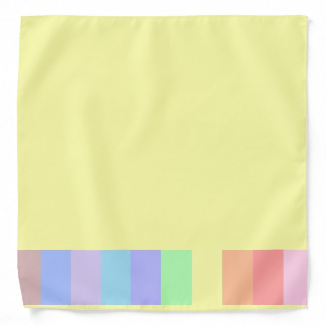 Pastel Lemon Yellow Bandana (Front)