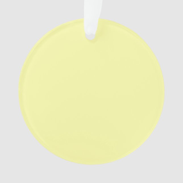 Pastel Lemon Yellow Ornament (Front)