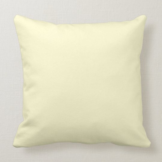 Pastel Lemon Yellow Pale Soft Meringue Yellow Throw Pillow | Zazzle.com