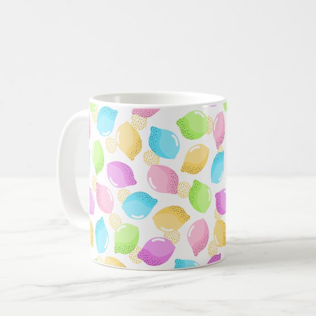Pastel lemons pattern iPad air cover Coffee Mug (Front Left)