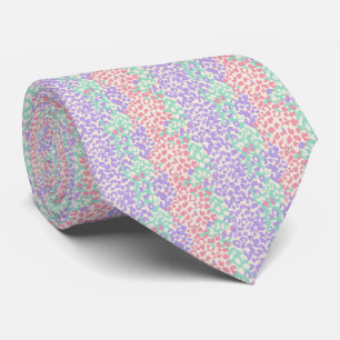 Pastel Leopard Animal Print Pattern Neck Tie