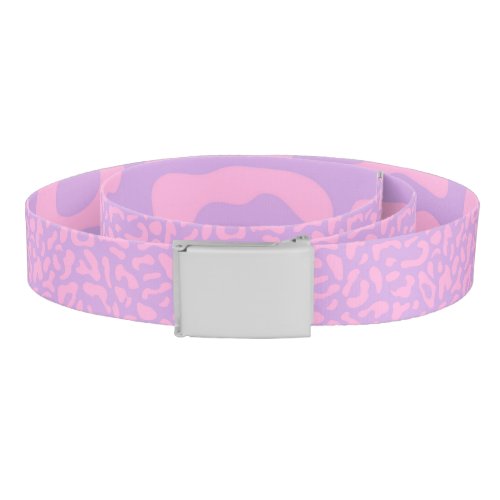 Pastel Leopard Print Buckle Belt