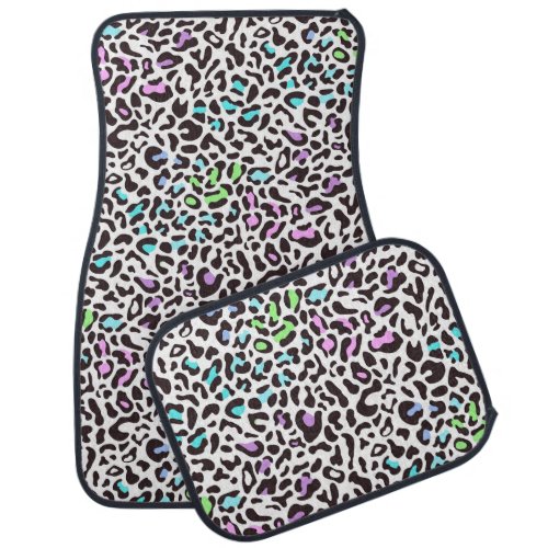 Pastel Leopard Print Car Mat