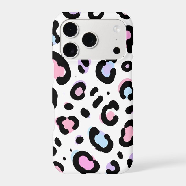 Pastel Leopard Print Pattern  iPhone Case (Back)
