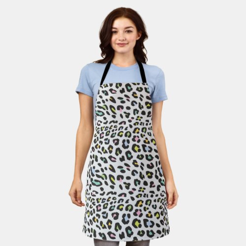 Pastel Leopard Spot Pattern Apron