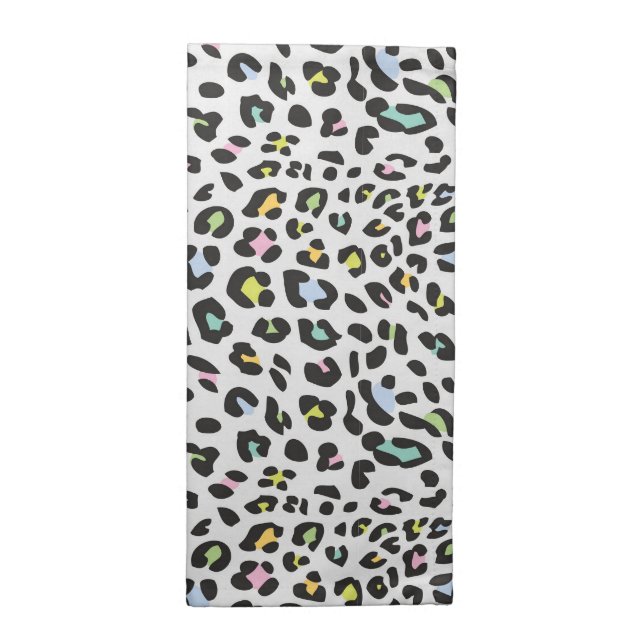 Pastel Leopard Spot Pattern Cloth Napkin (Half Fold)