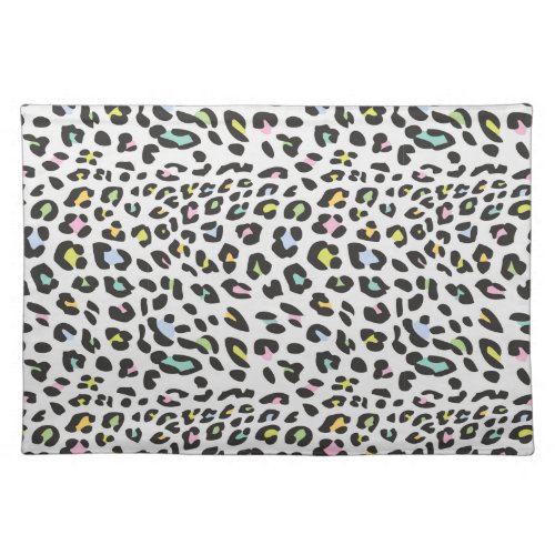 Pastel Leopard Spot Pattern Cloth Placemat