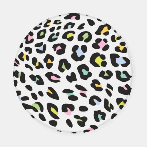 Pastel Leopard Spot Pattern Coaster Set