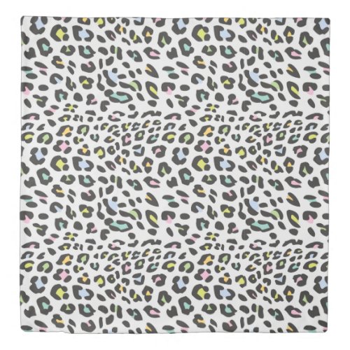 Pastel Leopard Spot Pattern Duvet Cover