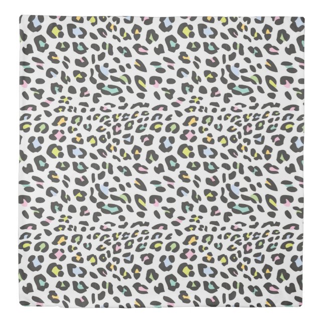 Pastel Leopard Spot Pattern Duvet Cover (Front)