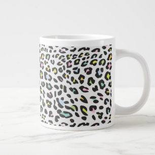 Pastel Leopard Spot Pattern Giant Coffee Mug