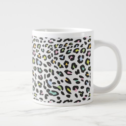 Pastel Leopard Spot Pattern Giant Coffee Mug