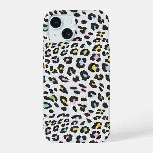 Pastel Leopard Spot Pattern iPhone 15 Case