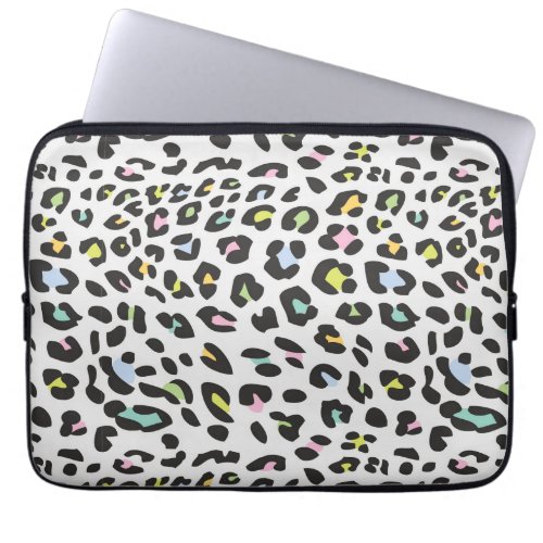 Pastel Leopard Spot Pattern Laptop Sleeve