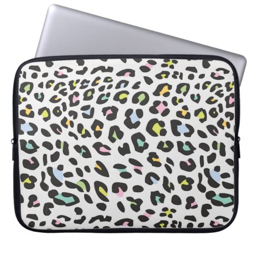 Pastel Leopard Spot Pattern Laptop Sleeve