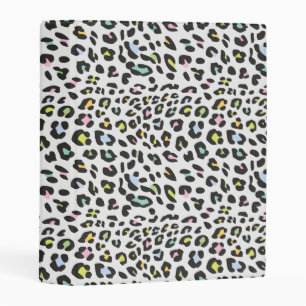 Pastel Leopard Spot Pattern Mini Binder