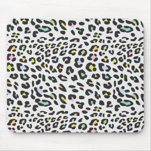 Pastel Leopard Spot Pattern Mouse Pad