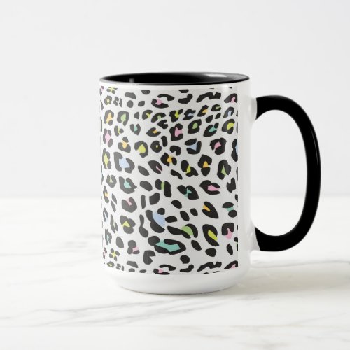 Pastel Leopard Spot Pattern Mug