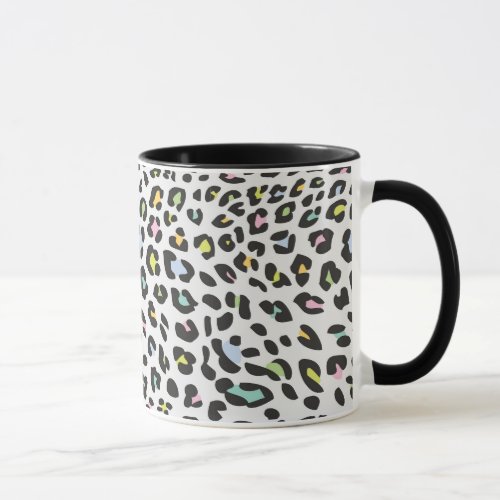 Pastel Leopard Spot Pattern Mug