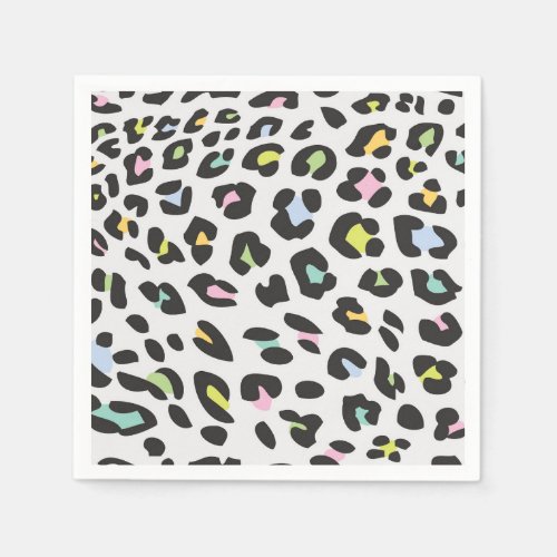 Pastel Leopard Spot Pattern Napkins