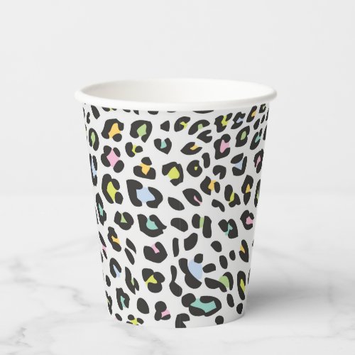 Pastel Leopard Spot Pattern Paper Cups